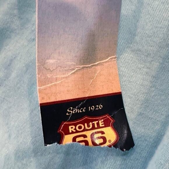 Route 66 women’s plus size top blue tunic notched collar Sequin trim size 3x - Picture 5 of 5